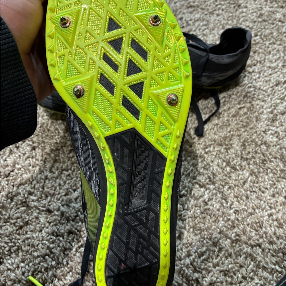 Brooks Black and Lime Green Track Spikes - Picture 6 of 7